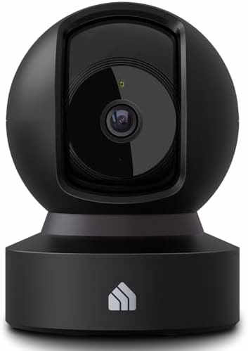 Kasa 1080p Indoor Pan/Tilt Wired Security Camera - Works as a Baby & Pet Monitor, Motion Detection & Tracking, 2-Way Audio, Night Vision, Subscription-Free Local Storage or Optional Cloud, EC71