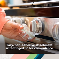 Safety 1st Child Proof Stove Knob Covers, Clear View Stove Knob Safety Covers (Set of 5) thumbnail 3