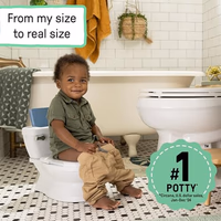 Ingenuity My Size Potty Pro 2-in-1 Potty Training Toilet, Floor Potty with Removable Potty Seat for Standard Toilets, Realistic Flushing Sound, For Toddlers Ages 18+ months, Up to 50 lb thumbnail 4