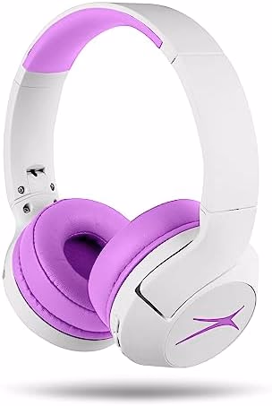 Altec Lansing Kid Safe Noise Cancelling Wireless Headphones 15H Battery, 85dB Volume Limit, Foldable Design Powerful Sound, Active Noise Cancellation Perfect for Kids Ages 7+