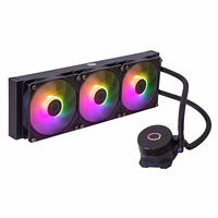 Cooler Master MasterLiquid 360L Core ARGB CPU Liquid Cooler - Dual Chamber Gen S Pump, Superior Radiator and 120 mm ARGB Fans, LGA 1700 and AM5 Brackets - Black thumbnail 1