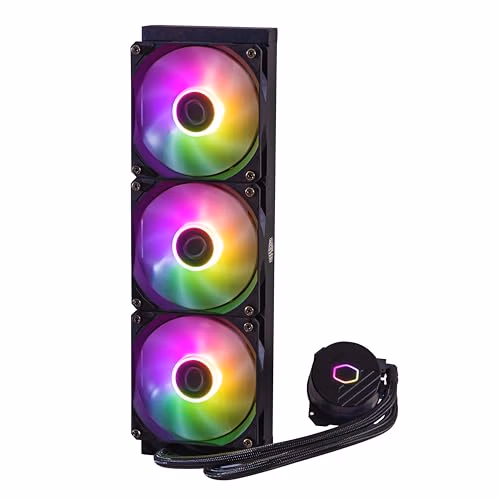 Cooler Master MasterLiquid 360L Core ARGB CPU Liquid Cooler - Dual Chamber Gen S Pump, Superior Radiator and 120 mm ARGB Fans, LGA 1700 and AM5 Brackets - Black thumbnail 4