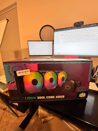 Cooler Master MasterLiquid 360L Core ARGB CPU Liquid Cooler - Dual Chamber Gen S Pump, Superior Radiator and 120 mm ARGB Fans, LGA 1700 and AM5 Brackets - Black thumbnail 2