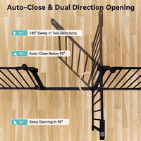 COMOMY 150" Extra Wide Baby Gate with Door, Dog Gates for The House Doorways Fireplace, Auto Close Baby Fence Play Area, Walk Through Pet Gate, Hardware Mounted, 6-Panels (30" Tall, Black) thumbnail 3