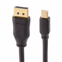 Amazon Basics Mini DisplayPort to DisplayPort Display Cable, 4Kx2K, Gold-Plated Plugs, 6 Foot, Black thumbnail 3