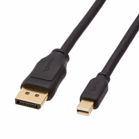 Amazon Basics Mini DisplayPort to DisplayPort Display Cable, 4Kx2K, Gold-Plated Plugs, 6 Foot, Black thumbnail 4