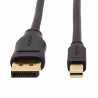 Amazon Basics Mini DisplayPort to DisplayPort Display Cable, 4Kx2K, Gold-Plated Plugs, 6 Foot, Black thumbnail 1
