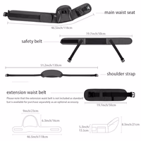 Baby Hip Seat Carrier Baby Waist Stool for Child Infant Toddler with Adjustable Strap Buckle Pocket Soft Inner Huge Storage (Dark Grey) thumbnail 4