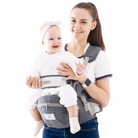 Baby Hip Seat Carrier Baby Waist Stool for Child Infant Toddler with Adjustable Strap Buckle Pocket Soft Inner Huge Storage (Dark Grey) thumbnail 1