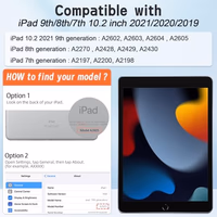 AVAWO Case for iPad 9th/8th/7th Generation(10.2 inch, 2021/2020/2019), Heavy Duty Military Grade Shockproof Protective Cover with Built-in Stand/Pencil Holder for i Pad 9/8/7 Gen, Navy Blue thumbnail 2