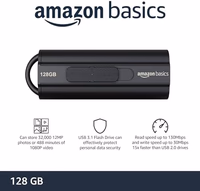 Amazon Basics 128 GB Ultra Fast USB 3.1 Flash Drive, Retractable, High-Speed Data Transfer Storage Device, Black thumbnail 2