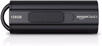 Amazon Basics 128 GB Ultra Fast USB 3.1 Flash Drive, Retractable, High-Speed Data Transfer Storage Device, Black thumbnail 1