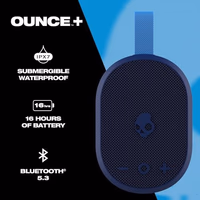 Skullcandy Ounce+ Wireless Bluetooth Speaker - IPX7 Waterproof Mini Portable Speaker with 16 Hour Battery, True Wireless Stereo, and Ballistic Nylon Carry Strap thumbnail 2