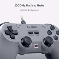 GameSir Tegenaria Lite Wired Game Controller For Switch, Android, iOS, PC, Steam With Retro 90s Design, Hall Effect Sticks, 1000Hz Polling Rate, Dual Rumble Motors, Mappable Back Buttons, Ultra-Low Latency, Ergonomic Design -Retro Gray thumbnail 4