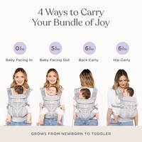 Ergobaby Omni Classic Baby Carrier Newborn to Toddler - Breathable Baby Carriers for Summer - All-Position Carrier with Lumbar Support (7-45 Pounds), Mesh, Pearl Grey thumbnail 5