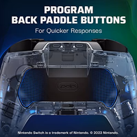 Afterglow Wireless RGB Controller - Nintendo Switch/Switch Lite/Switch - OLED Model, Nintendo Switch 2, Prismatic LED Lighting, Full Motion Control Gamepad, Customizable Paddle Buttons, Rechargeable Battery, Translucent thumbnail 2