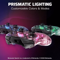Afterglow Wireless RGB Controller - Nintendo Switch/Switch Lite/Switch - OLED Model, Nintendo Switch 2, Prismatic LED Lighting, Full Motion Control Gamepad, Customizable Paddle Buttons, Rechargeable Battery, Translucent thumbnail 3