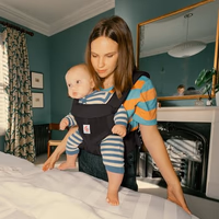 Ergobaby Omni Classic Baby Carrier Newborn to Toddler - Breathable Baby Carriers for Summer - All-Position Carrier with Lumbar Support (7-45 Pounds), Mesh, Onyx Black thumbnail 2