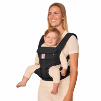 Ergobaby Omni Classic Baby Carrier Newborn to Toddler - Breathable Baby Carriers for Summer - All-Position Carrier with Lumbar Support (7-45 Pounds), Mesh, Onyx Black thumbnail 1