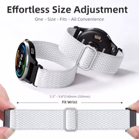 GEAK 22mm Quick Release Watch Band Compatible with Garmin Venu 4 45mm /Venu 2 3/Vivoactive 4 45mm,Solo Loop Adjustable Elastic Nylon Watch Strap Replacement Wristband for Forerunner 265/255 Men Women thumbnail 2