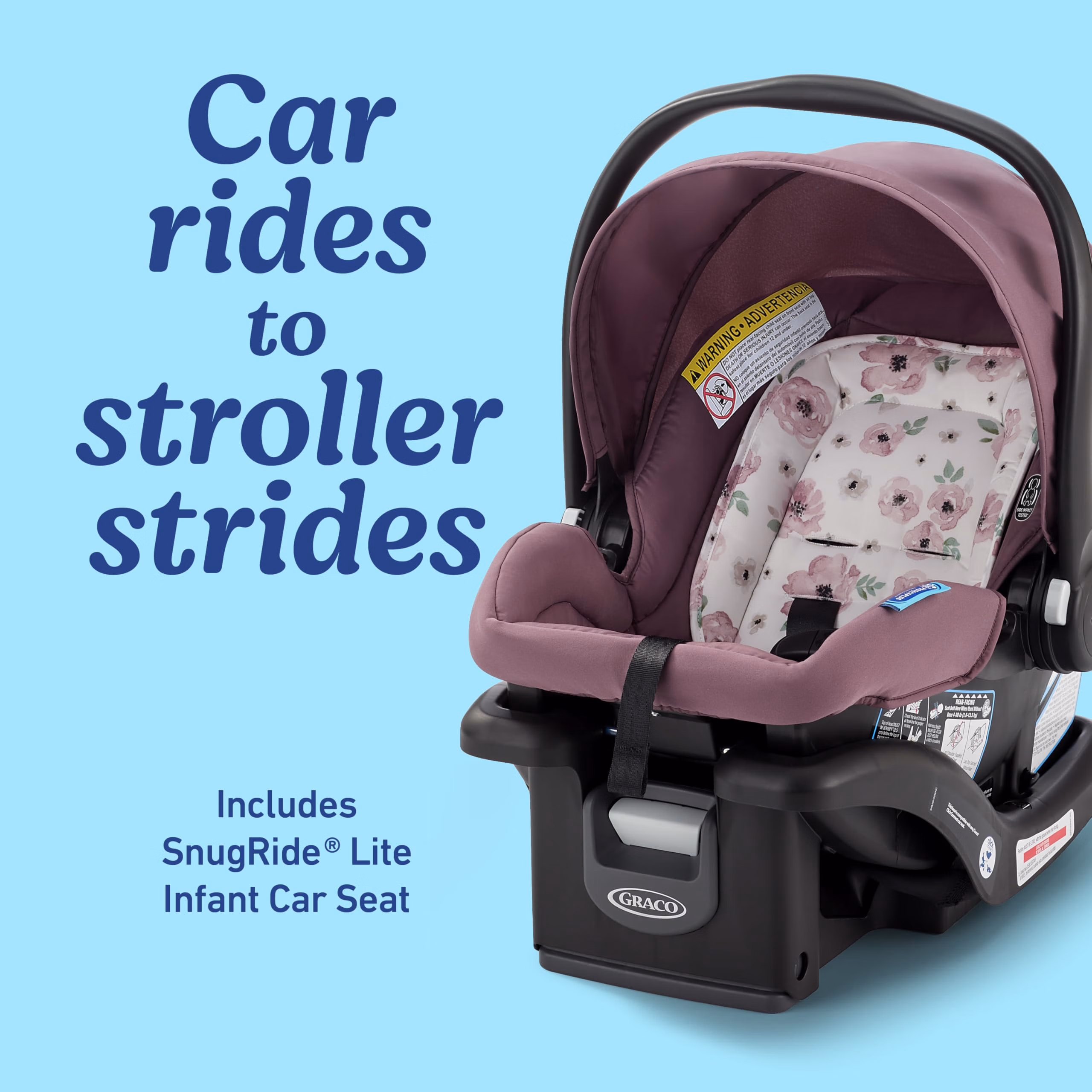 Graco Verb Travel System | Includes Verb Stroller and SnugRide 30 Infant Car Seat, Merrick | Stroller and Carseat Combo thumbnail 4