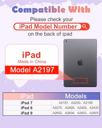 Wazzasoft for iPad 9th/8th/7th Generation Case 10.2 Inch Girls Cute Black Cat Cover Kawaii Girly Cartoon with Rotating Handle Stand & Strap Soft Silicone Funda for Apple iPad Cases 9th/8th/7th Gen thumbnail 2