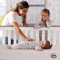 Delta Children Serta SleepTrue Mini Crib Mattress, Premium Sustainably Sourced Fiber Core, Hypoallergenic & Waterproof Cover, Greenguard Gold Certified - Made in USA, White thumbnail 2