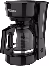 BLACK+DECKER 12-Cup Coffee Maker with Easy On/Off Switch, Easy Pour, Non-Drip Carafe with Removable Filter Basket, Vortex Technology, Black thumbnail 1