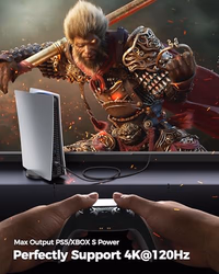 Silkland Short 10K 8K HDMI 2.1 Cable 1.5ft Certified, (Nylon Soft Braid) Ultra High Speed HDMI Cable [8K@60Hz, 4K@240Hz 120Hz] 48Gbps, HDR10, eARC, ARC, HDCP 2.3, Compatible for PS5/Xbox/Roku TV thumbnail 4