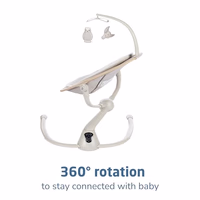 Maxi-Cosi Cassia Baby Swings for Infants: Smart Portable Baby Swing with Music, Lightweight & Foldable Baby Swing, 360 Rotation Infant Swing, Classic Oat thumbnail 3