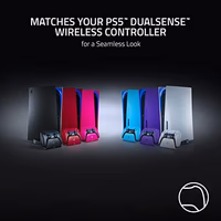 Razer Quick Charging Stand for PlayStation 5: Quick Charge - Curved Cradle Design - Matches PS5 DualSense Wireless Controller - One-Handed Navigation - USB Powered - Red (Controller Sold Separately) thumbnail 4