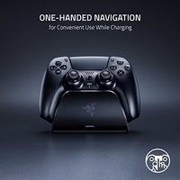 Razer Quick Charging Stand for PlayStation 5: Quick Charge - Curved Cradle Design - Matches PS5 DualSense Wireless Controller - One-Handed Navigation - USB Powered - Red (Controller Sold Separately) thumbnail 5
