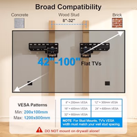 Ultra Slim TV Wall Mount for 42 to 100 inch Flat & Frame TVs, Only 0.31” Low Profile Flat to Wall TV Mount, Micro Gap Wall Mount tv Bracket, Hold up to 176 lbs, Blends in Any Interior thumbnail 3