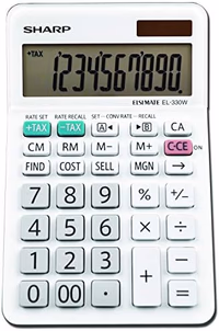 Sharp EL-330WB Standard Function Basic Desktop Calculator, Large Display, for Home and Office, Dual Power, Solar and Battery… thumbnail 1
