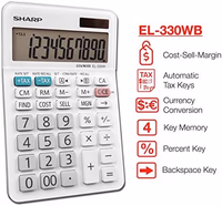 Sharp EL-330WB Standard Function Basic Desktop Calculator, Large Display, for Home and Office, Dual Power, Solar and Battery… thumbnail 2