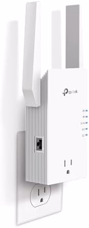 TP-Link RE765X AX3000 WiFi 6 Range Extender w/Smart Plug Integrated Passthrough | Dual-Band Wireless Repeater w/Ethernet Port | Up to 2400 Sq. Ft., 64 Devices | EasyMesh Compatible | App Setup thumbnail 1